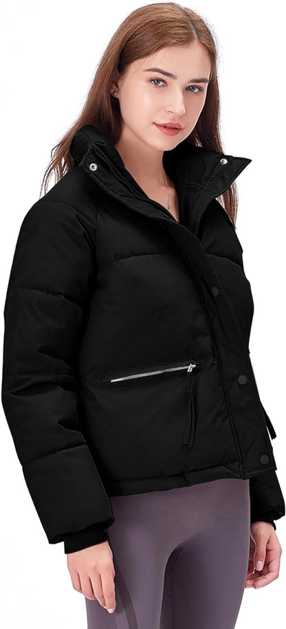 YKR Womens Winter Long Sleeve Full Zip Puffer Jacket Packable Lightweight Quilted Down Coat with Pockets