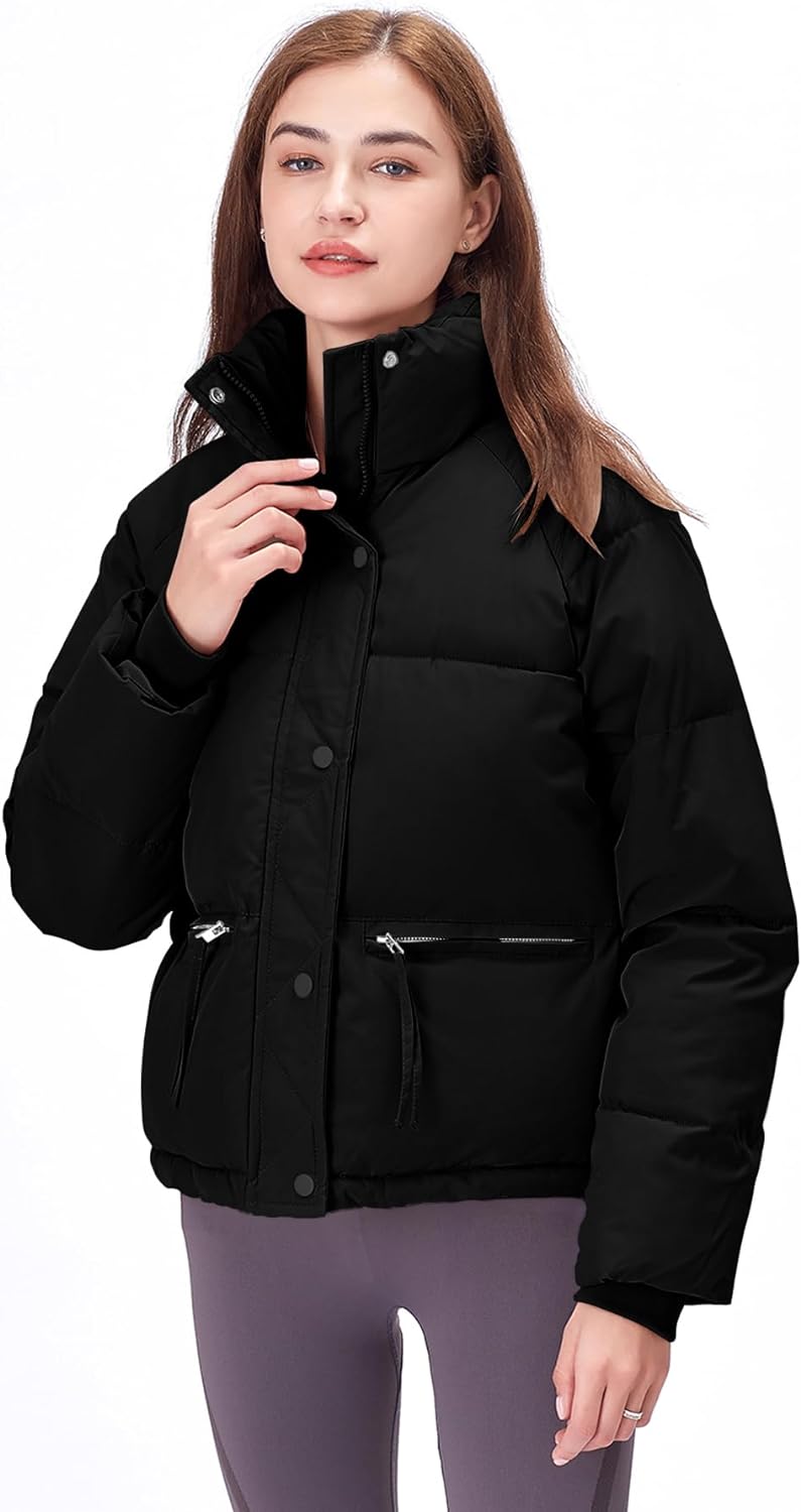 YKR Womens Winter Long Sleeve Full Zip Puffer Jacket Packable Lightweight Quilted Down Coat with Pockets